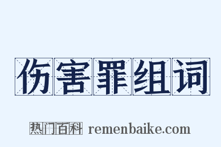 伤害罪组词是什么意思的图片